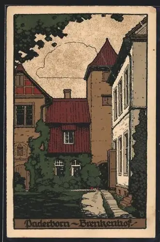 Steindruck-AK Paderborn, Partie am Brenkenhof