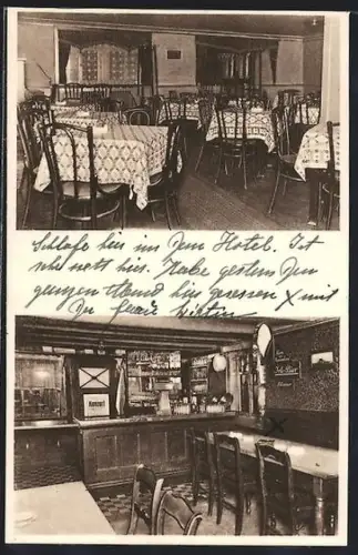 AK Siegen i. Westf., Restaurant Zum deutschen Eck, Bes. Franz Möllers, Interieur