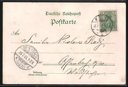 Lithographie Mainz, Dom und Museum