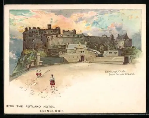 AK Edinburgh, Castle from Parade Ground