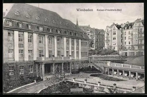 AK Wiesbaden, Am Kaiser-Friedrich-Bad