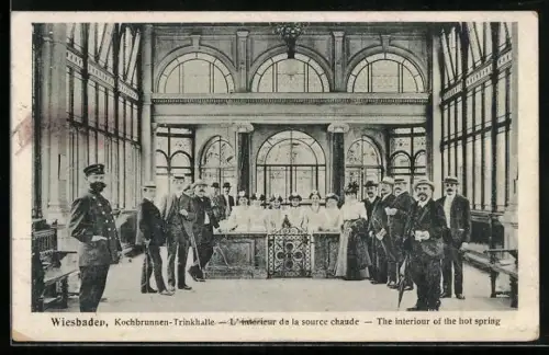 AK Wiesbaden, Kochbrunnen-Trinkhalle