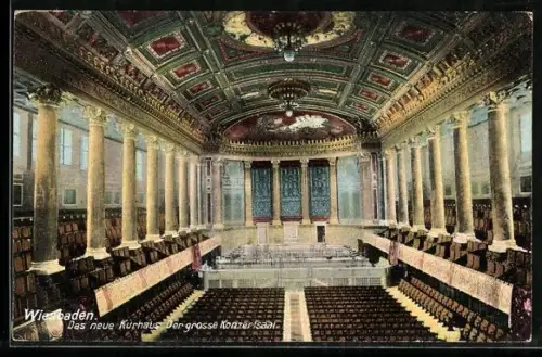 AK Wiesbaden, Kurhaus, grosser Konzertsaal
