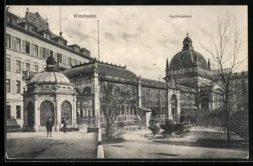 AK Wiesbaden, Partie am Kochbrunnen