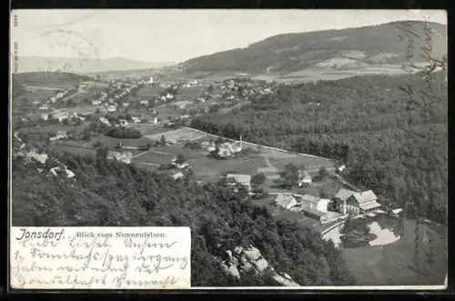 AK Jonsdorf, Blick vom Nonnenfelsen
