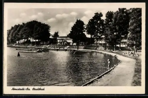 AK Neustadt /Sa., Partie im Stadtbad