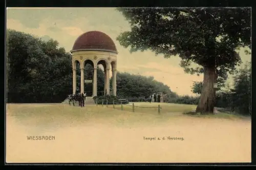 AK Wiesbaden, Tempel a. d. Neroberg