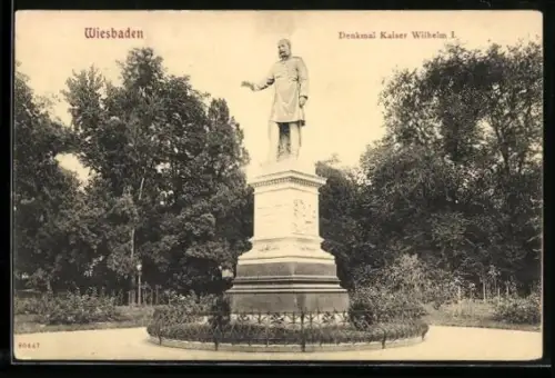 AK Wiesbaden, Denkmal Kaiser Wilhelm I