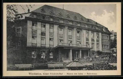 AK Wiesbaden, Am Kaiser Friedrich-Bad
