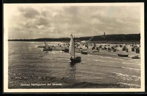 AK Heringsdorf / Ostseebad, Am Strande