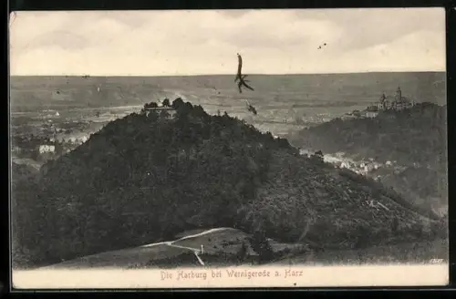 AK Wernigerode a. Harz, Blick zur Harburg