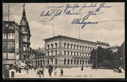AK Leipzig, Blick zur Reichsbank