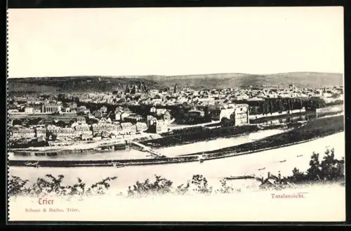 AK Trier, Panoramaansicht des Ortes
