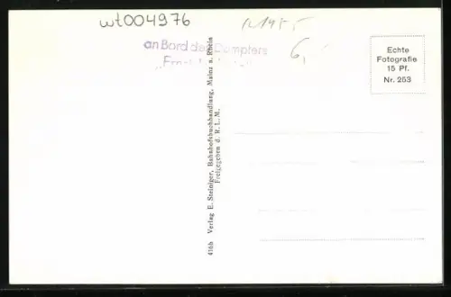 AK Mainz, Ansicht vom Rhein her