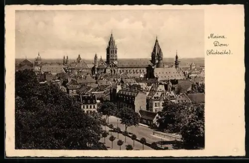 AK Mainz, Südseite des Doms