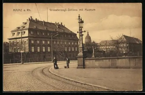 AK Mainz a. Rh., Grossherzogl. Schloss mit Museum