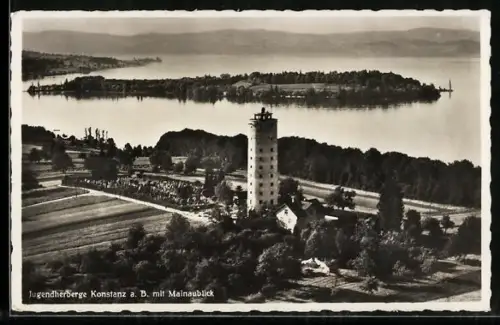 AK Konstanz a. B., Jugendherberge mit Mainaublick