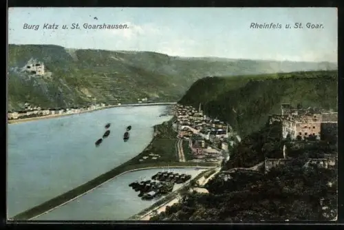 AK St. Goar, Burg Katz, St. Goarshausen