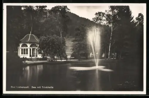 AK Bad Liebenzell, See mit Trinkhalle