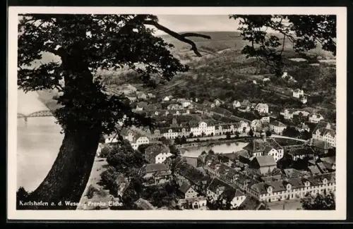 AK Karlshafen a. d. Weser, Franke Eiche und Ortsansicht