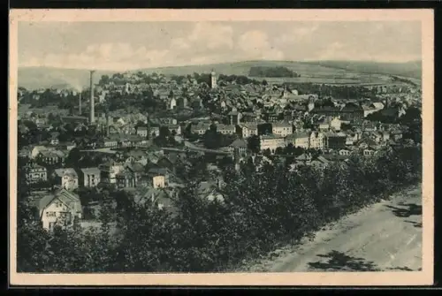 AK Siegen, Ortsansicht aus der Vogelschau