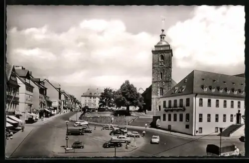 AK Siegen /Westf., Marktplatz, Nikolaikirche und Rathaus