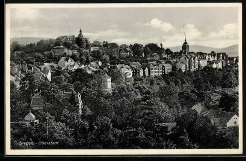 AK Siegen, Oberstadt aus der Vogelschau