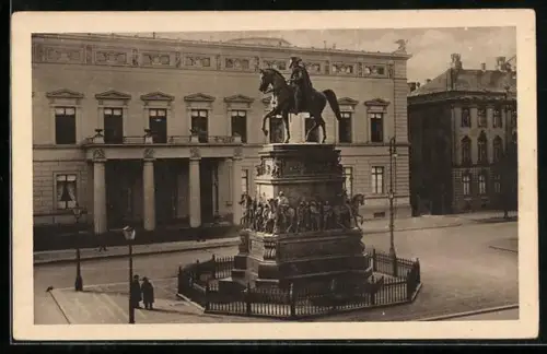 AK Berlin, Palais Kaiser Wilhelm I., Denkmal Friedrich des Grossen