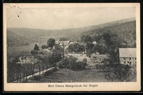 AK Siegen, Hof Obere Hengsbach, Restaurant, Bes. Heinrich Schiffner