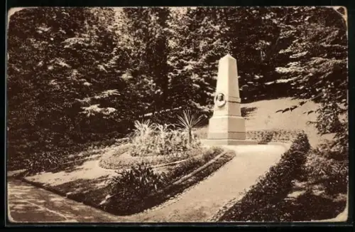 AK Chemnitz, Claussdenkmal im Stadtpark