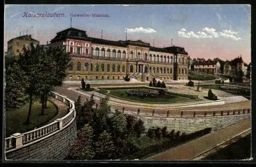 AK Kaiserslautern, Gewerbe-Museum, Panorama