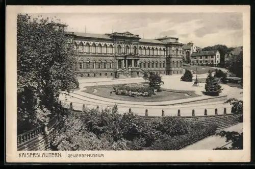 AK Kaiserslautern, Gewerbemuseum, von oben gesehen