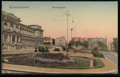 AK Kaiserslautern, Museumsplatz, Panorama