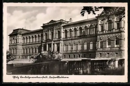 AK Kaiserslautern, Pfälz. Landesgewerbeanstalt vom Wasser aus