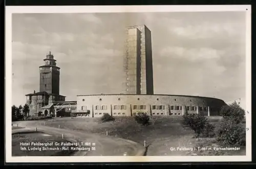 AK Gr. Feldberg i. T., Hotel Feldberghof, Inh. Ludwig Schmunk, Fernsehsender