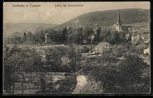 AK Hofheim a. Taunus, Partie am Schwarzbach