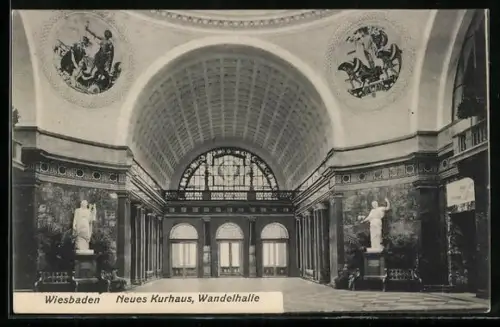 AK Wiesbaden, Neues Kurhaus, Wandelhalle