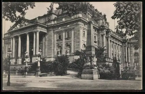 AK Wiesbaden, Königl. Theater