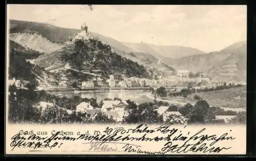 AK Cochem a. d. Mosel, Reichsburg, Stadtansicht