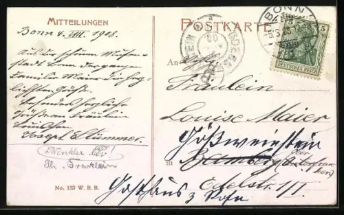 AK Bonn, Rheinbrücke