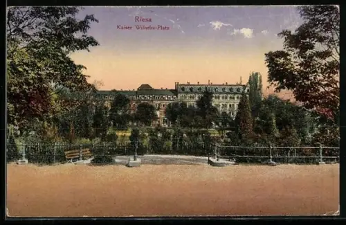 AK Riesa, Kaiser Wilhelm-Platz