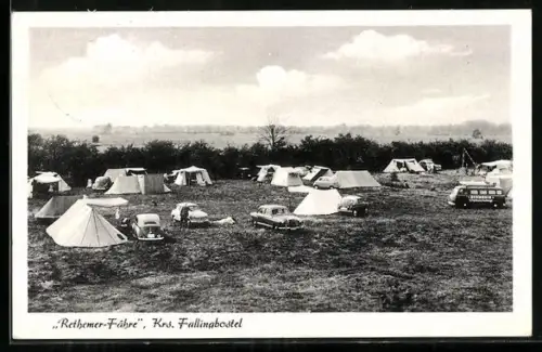 AK Rethem /Fallingbostel, Gasthaus Rethemer Fähre, Campingplatz, Inh. A. Schulz