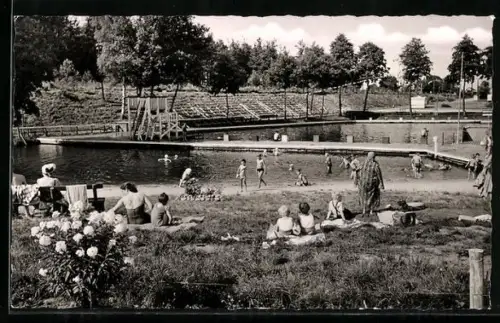 AK Dorfmark / Lüneburger Heide, Badeteich