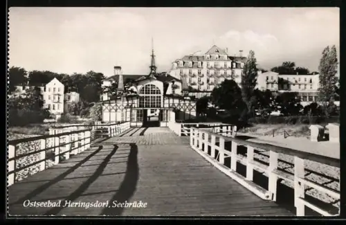 AK Heringsdorf / Ostseebad, Seebrücke