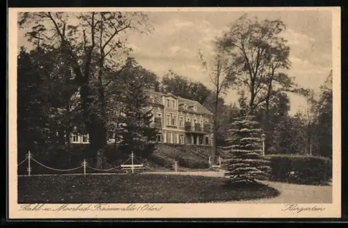 AK Freienwalde /Oder, Stahl- und Moorbad, Kurgarten