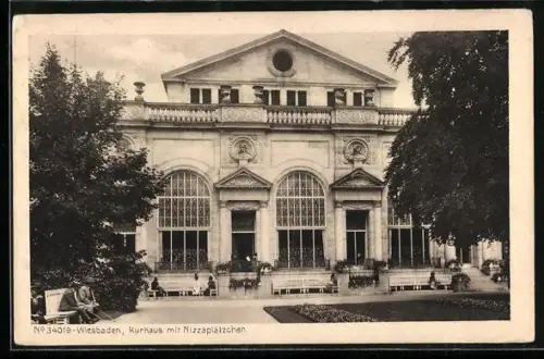 AK Wiesbaden, Kurhaus mit Nizzaplätzchen