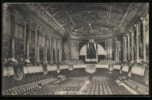 AK Wiesbaden, Kurhaus, grosser Concertsaal mit Kaiserloge