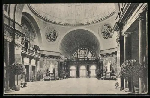 AK Wiesbaden, Kurhaus, die grosse Wandelhalle