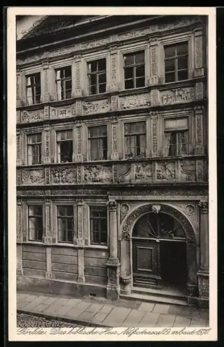 AK Görlitz, Das biblische Haus, Neissstrasse 29, erbaut 1570