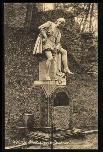 AK Weimar / Thüringen, Shakespeare-Denkmal